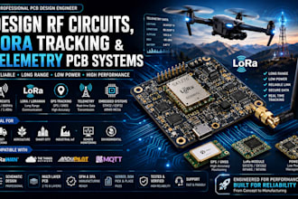 design rf circuits, lora tracking and telemetry pcb systems