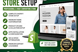 create and setup a professional shopify store
