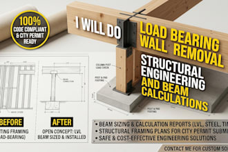 do load bearing wall removal beam design and structural engineering calculations