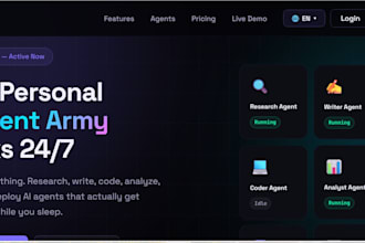 create a modern ai agent website for your business
