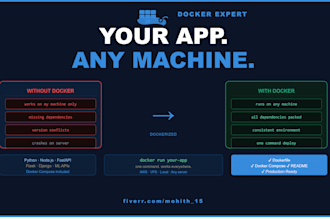 dockerize your web app API or ml application using docker and docker compose