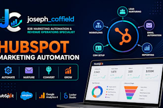 setup hubspot marketing automation, workflows, lead nurturing and CRM