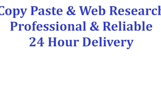 do fast and accurate data entry and copy paste tasks