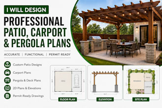 design professional patio carport and pergola plans