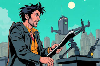 draw a custom cover art for your comic, book or podcast