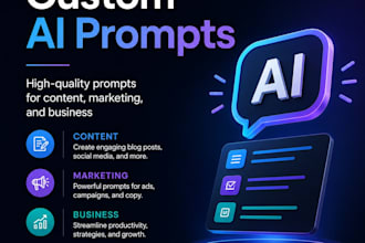 create custom ai prompts for content, marketing, and social media