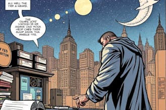 create ai comic book, illustrations any style