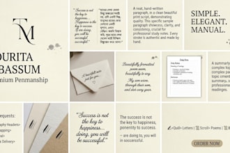 do elegant cursive handwriting and custom personal letters
