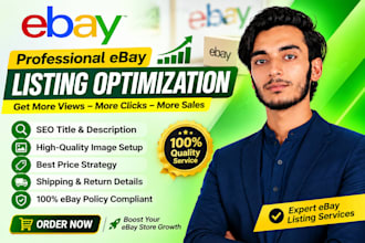 do ebay listing SEO optimization and product listing