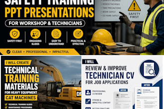 create technical training materials for heavy equipment cat machines