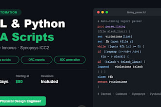 write tcl python eda automation scripts for cadence and synopsys