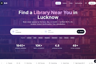 build a full stack web app, booking platform or website in react nextjs