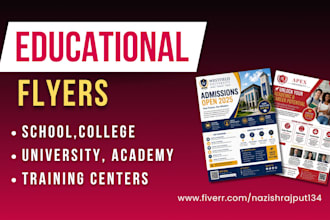 design professional educational flyers for schools colleges and universities