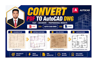 convert PDF to cad or redraw floor plan