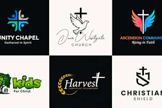 do modern church or business logo design professionally in 24 hour