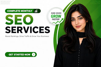 do complete monthly SEO service for any website ranking
