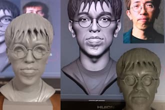 realistic 3d head sculpt face likeness 3d printing bust stl zbrush 3d face model