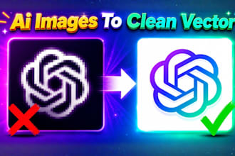 convert your ai generated image or logo to clean scalable vector svg eps