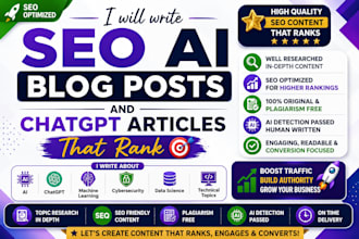 write seo ai, machine learning and chatgpt blog post that ranks