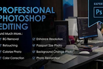 do professional photo restoration, black and white to color, and passport size