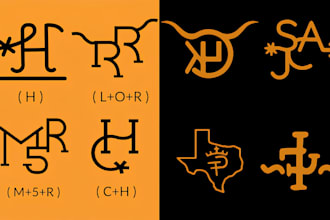 design a western cattle brand cowboy ranch logo