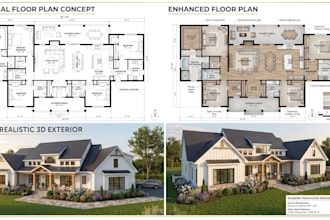 elevation, section drawing, axonometric, city permit, revit drafting floorplan