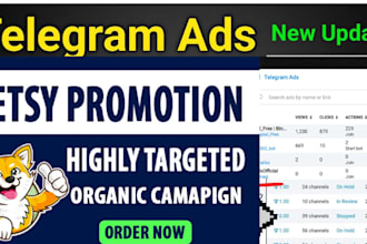 hit 500k etsy sales via telegram ads etsy promotion esty visit shopify promotion