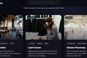 build a full web stack app with required integrations