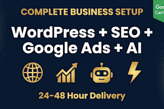 complete  business setup with SEO google ads and automation