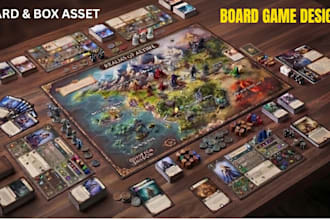 design custom board game, card game assets, and box art