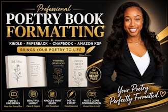 design beautiful poetry book layout and format for amazon KDP