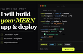 build a full stack mern web application with jwt auth
