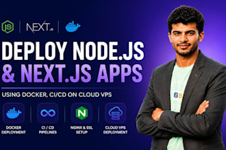 deploy nodejs and nextjs apps using docker and ci cd on vps