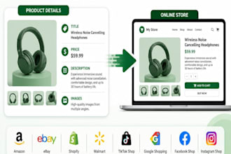 do ecommerce product data entry for amazon and shopify store