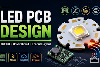 led pcb design, driver circuit, mcpcb layout and thermal pcb design
