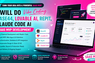 do vibe coding, base44, lovable ai, repit, claude code ai saas mvp development
