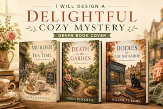 design a delightful cozy mystery genre book cover
