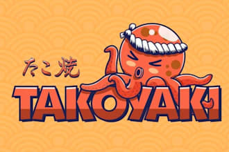 create high quality octopus, jellyfish logo with unlimited revision