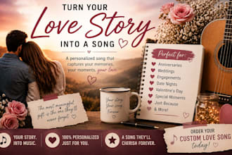 create a personalized anniversary or love song