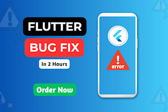 fix flutter bug, flutter error and flutter crash in your mobile app