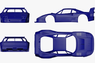 design rc car parts, rc body shell, chassis parts, rc body kits for 3d printing