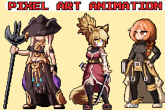 draw nsfw oc pixel art animation 8bit 16bit retro game pixel animation game art