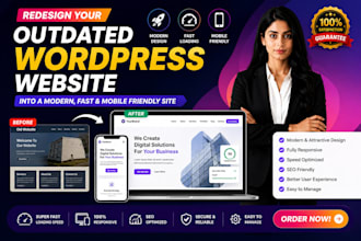 redesign your outdated wordpress website into a modern fast mobile friendly site