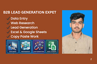 do targeted lead generation b2b, web research and linkedin for any industry