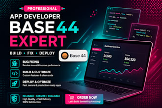 be base44 app expert, integration, migration, bug fix, base44 deployment expert