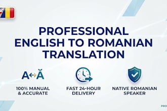 professionally translate english to romanian and vice versa
