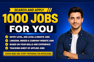 search and apply 1000 jobs for you, search and apply for jobs, job hunting