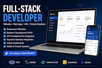 build website, mobile app and backend API
