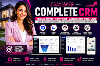 setup rechat ai CRM, lofty CRM, rechat automation, workflows and lead management