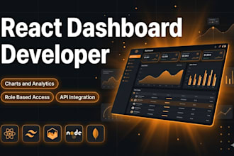 build  react admin dashboard with charts , tables and rbac